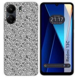 Funda Silicona para Xiaomi Redmi 13C diseño Letras Dibujos