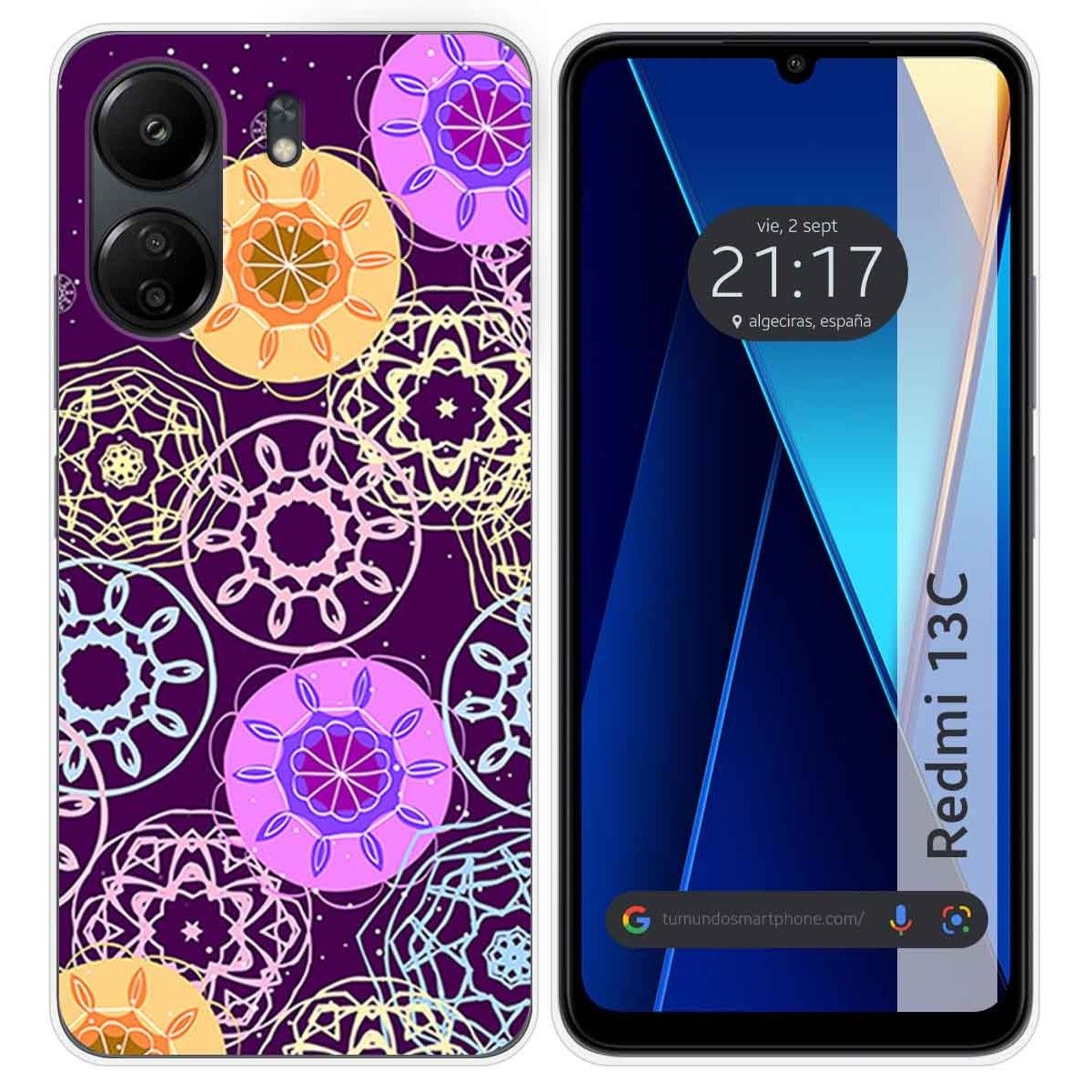 Funda Silicona para Xiaomi Redmi 13C diseño Radial Dibujos