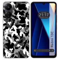 Funda Silicona para Xiaomi Redmi 13C diseño Snow Camuflaje Dibujos