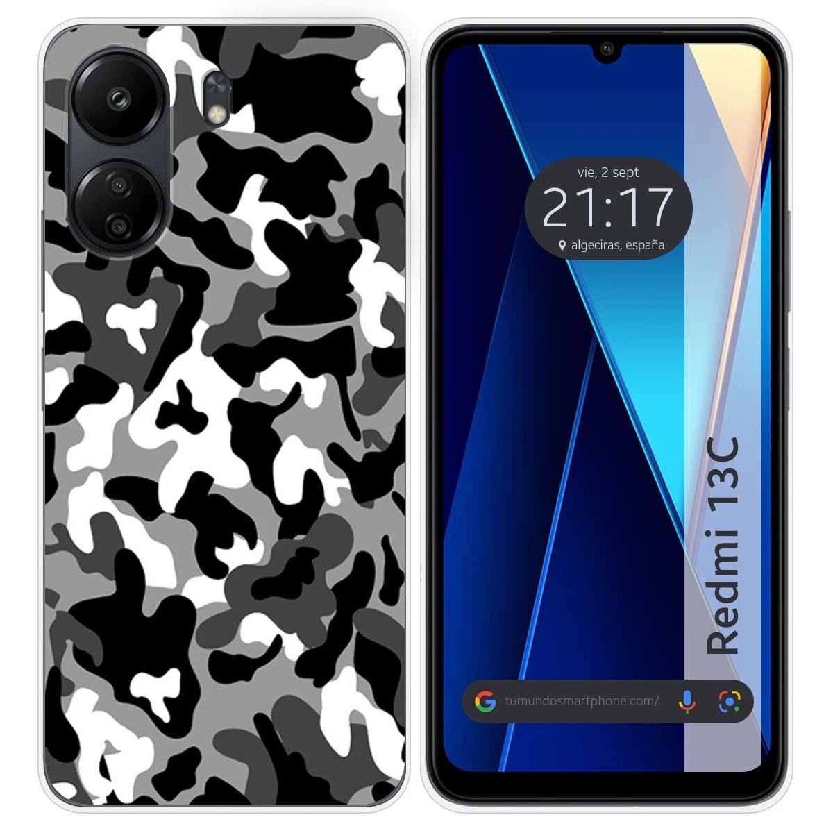 Funda Silicona para Xiaomi Redmi 13C diseño Snow Camuflaje Dibujos