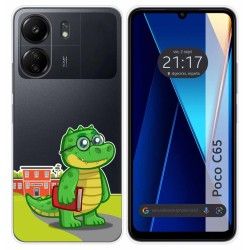 Funda Silicona Transparente para Xiaomi Poco C65 diseño Coco Dibujos