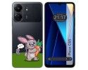 Funda Silicona Transparente para Xiaomi Poco C65 diseño Conejo Dibujos