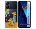 Funda Silicona Transparente para Xiaomi Poco C65 diseño Jirafa Dibujos