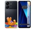 Funda Silicona Transparente para Xiaomi Poco C65 diseño Leopardo Dibujos