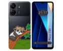 Funda Silicona Transparente para Xiaomi Poco C65 diseño Panda Dibujos