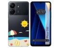 Funda Silicona Transparente para Xiaomi Poco C65 diseño Playa Dibujos