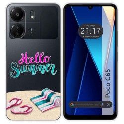 Funda Silicona Transparente para Xiaomi Poco C65 diseño Summer Dibujos
