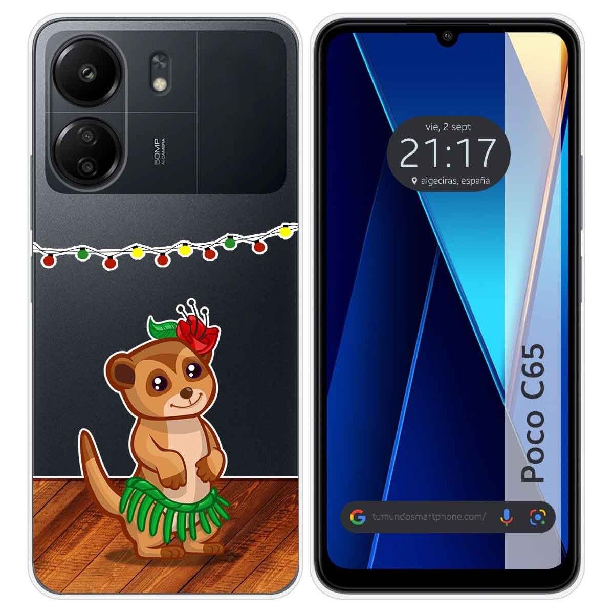 Funda Silicona Transparente para Xiaomi Poco C65 diseño Suricata Dibujos