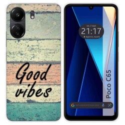 Funda Silicona para Xiaomi Poco C65 diseño Madera 01 Dibujos