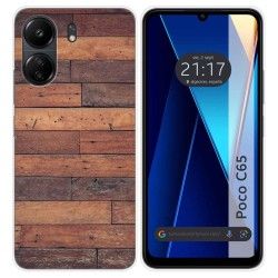 Funda Silicona para Xiaomi Poco C65 diseño Madera 03 Dibujos