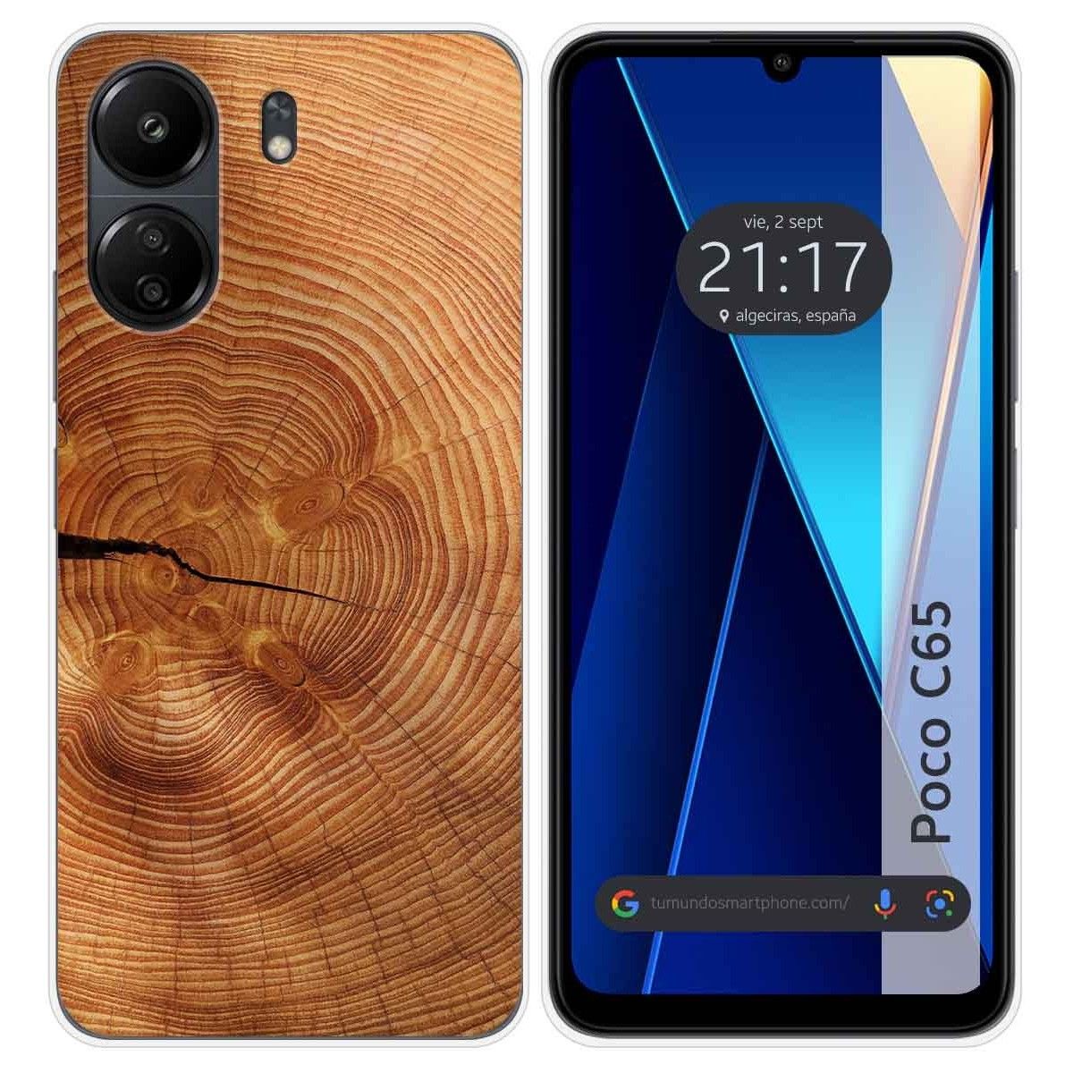 Funda Silicona para Xiaomi Poco C65 diseño Madera 04 Dibujos