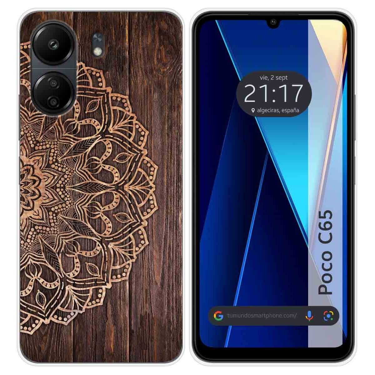 Funda Silicona para Xiaomi Poco C65 diseño Madera 06 Dibujos