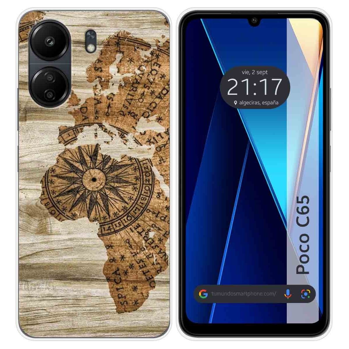Funda Silicona para Xiaomi Poco C65 diseño Madera 07 Dibujos