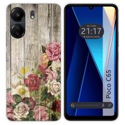Funda Silicona para Xiaomi Poco C65 diseño Madera 08 Dibujos