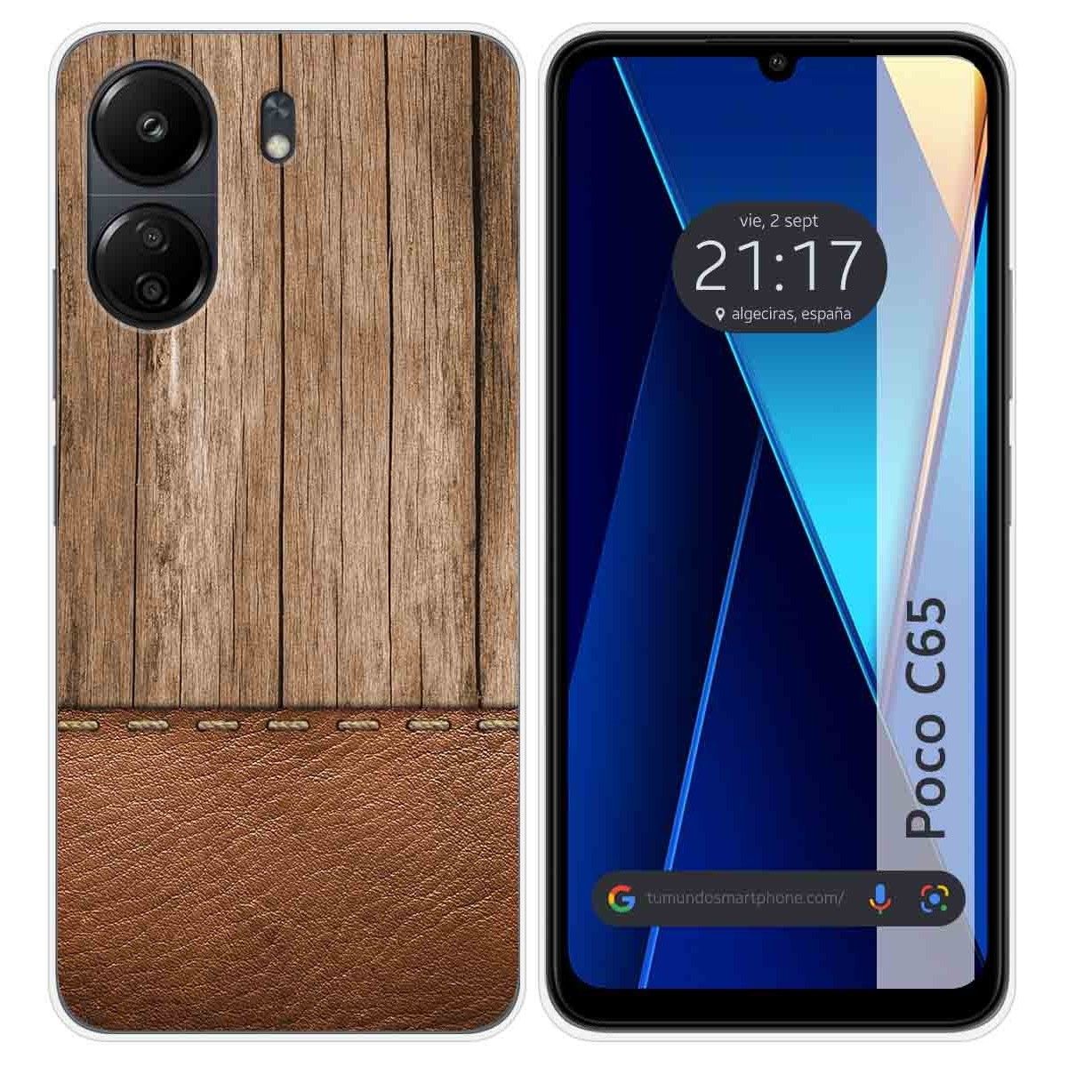 Funda Silicona para Xiaomi Poco C65 diseño Madera 09 Dibujos