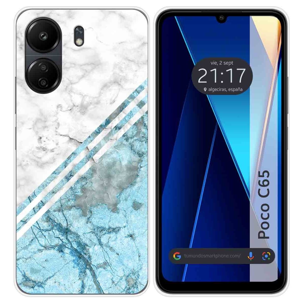 Funda Silicona para Xiaomi Poco C65 diseño Mármol 02 Dibujos