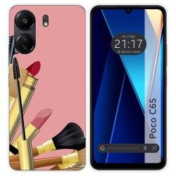 Funda Silicona para Xiaomi Poco C65 diseño Brochas Dibujos
