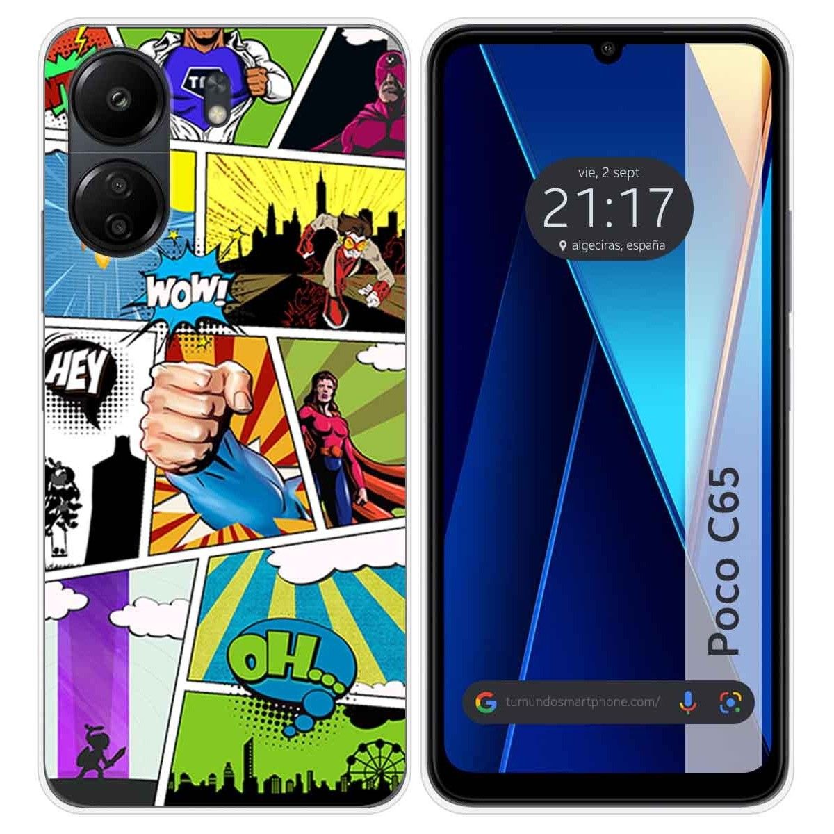 Funda Silicona para Xiaomi Poco C65 diseño Comic Dibujos