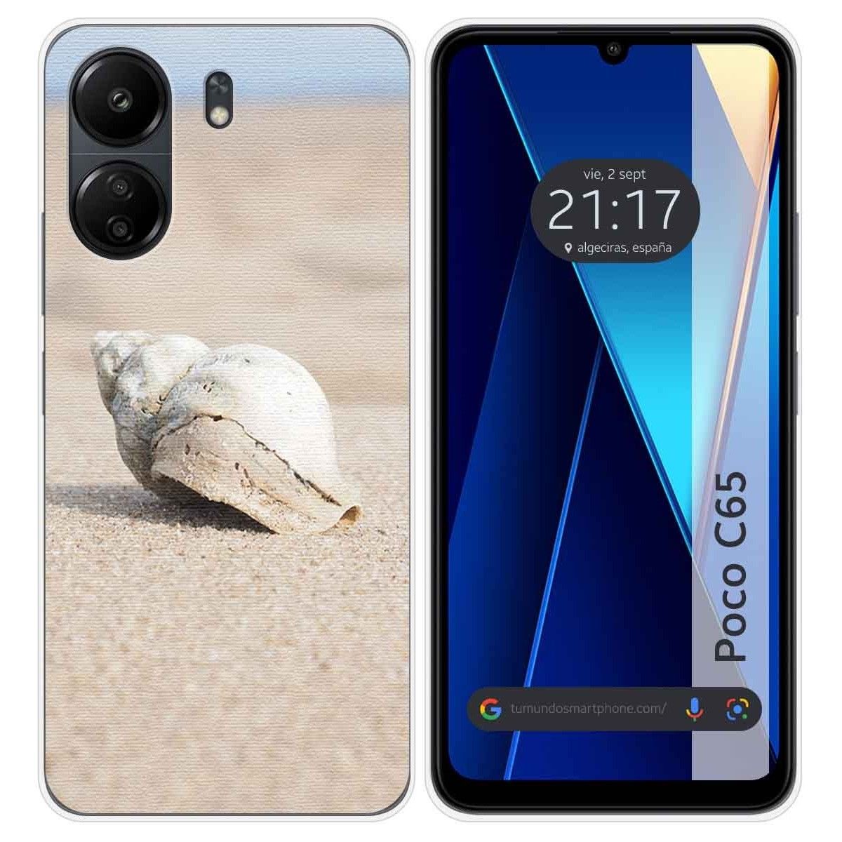 Funda Silicona para Xiaomi Poco C65 diseño Concha Dibujos