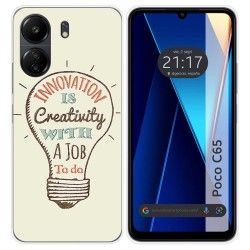Funda Silicona para Xiaomi Poco C65 diseño Creativity Dibujos