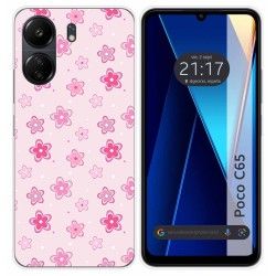 Funda Silicona para Xiaomi Poco C65 diseño Flores Dibujos