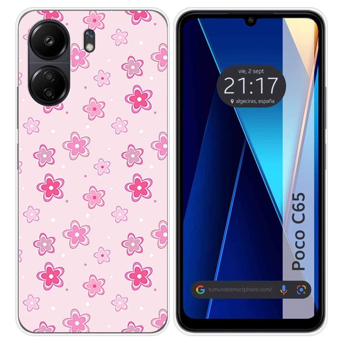 Funda Silicona para Xiaomi Poco C65 diseño Flores Dibujos