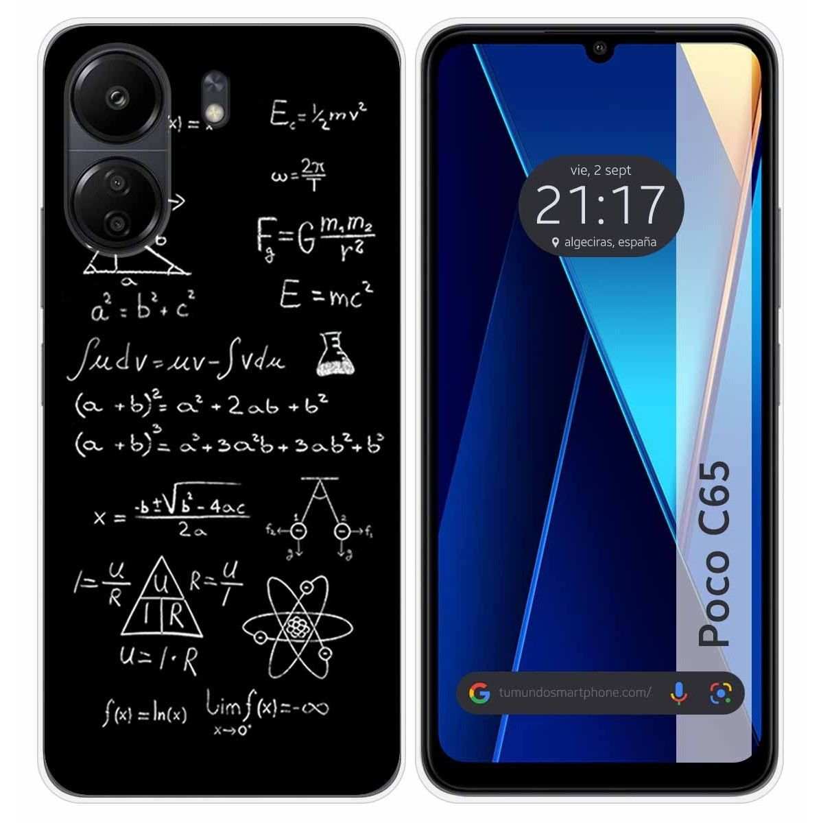 Funda Silicona para Xiaomi Poco C65 diseño Formulas Dibujos