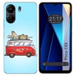 Funda Silicona para Xiaomi Poco C65 diseño Furgoneta Dibujos