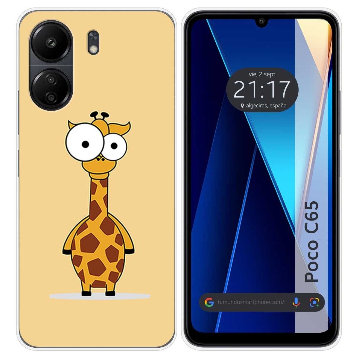 Funda Silicona para Xiaomi Poco C65 diseño Jirafa Dibujos