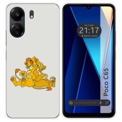 Funda Silicona para Xiaomi Poco C65 diseño Leones Dibujos