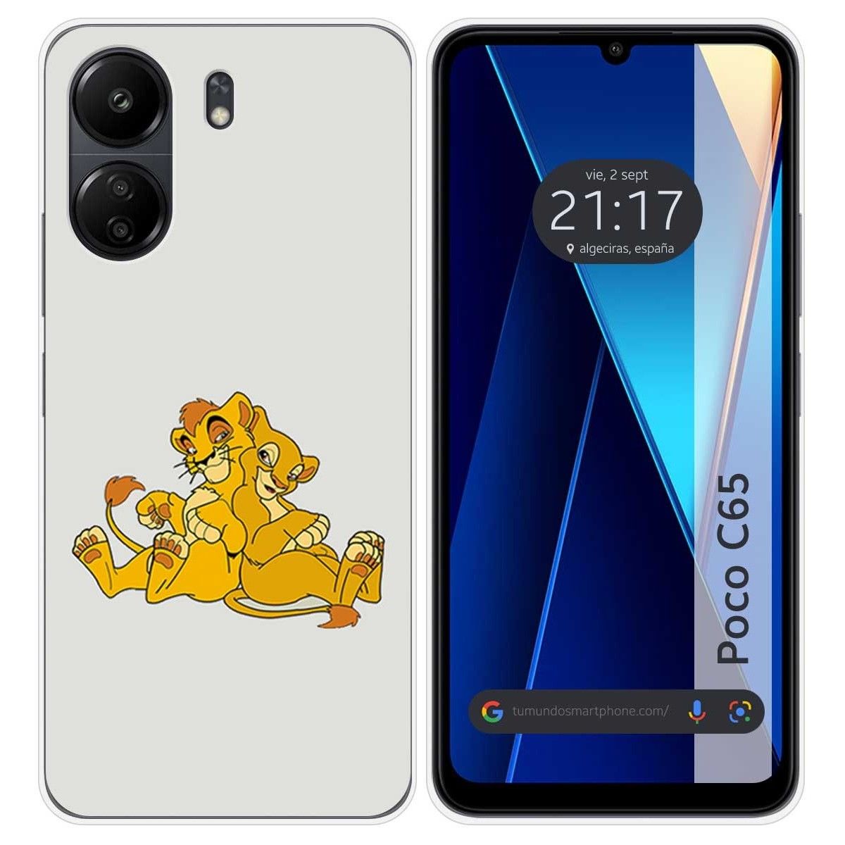 Funda Silicona para Xiaomi Poco C65 diseño Leones Dibujos