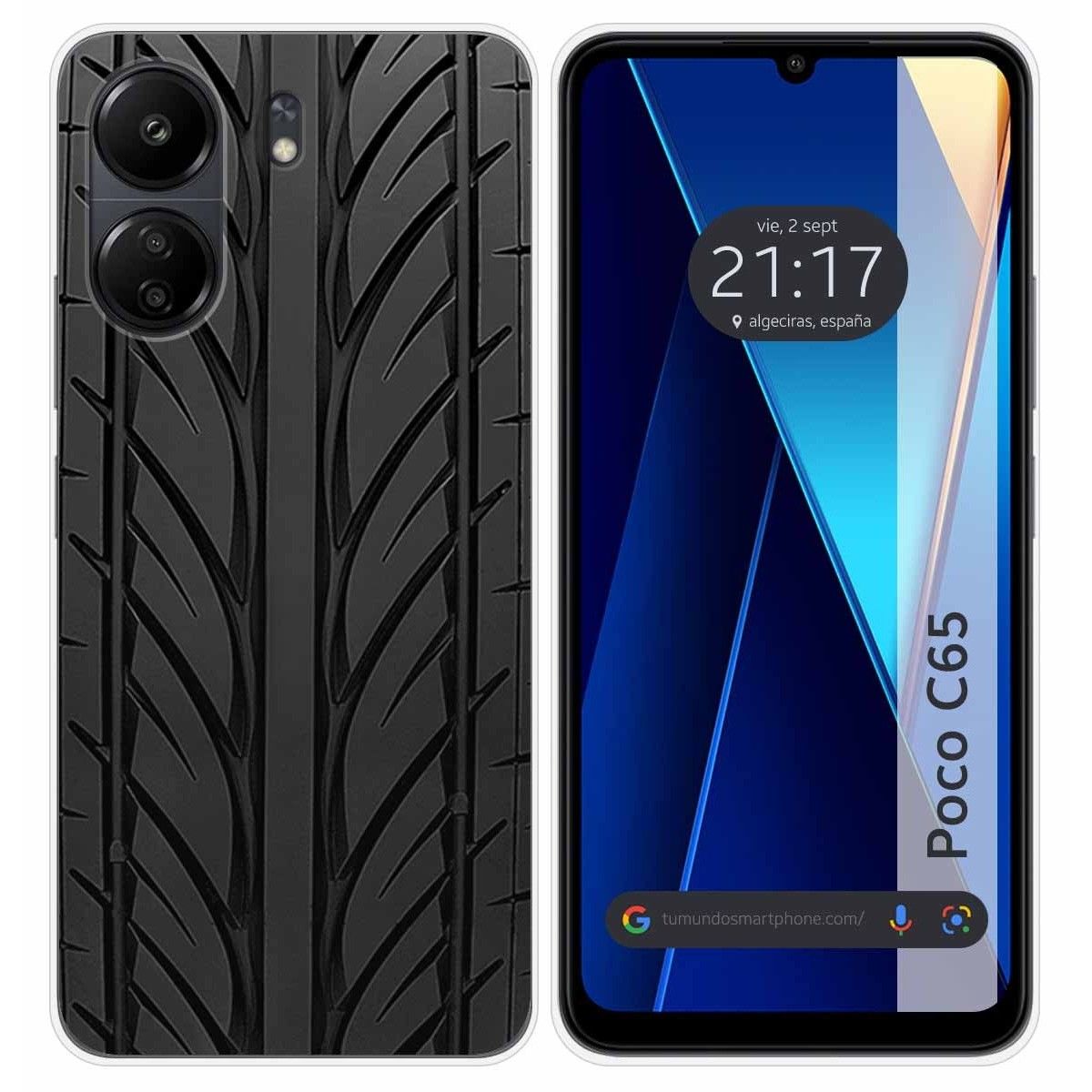 Funda Silicona para Xiaomi Poco C65 diseño Neumatico Dibujos