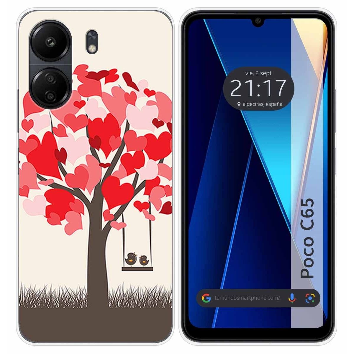 Funda Silicona para Xiaomi Poco C65 diseño Pajaritos Dibujos