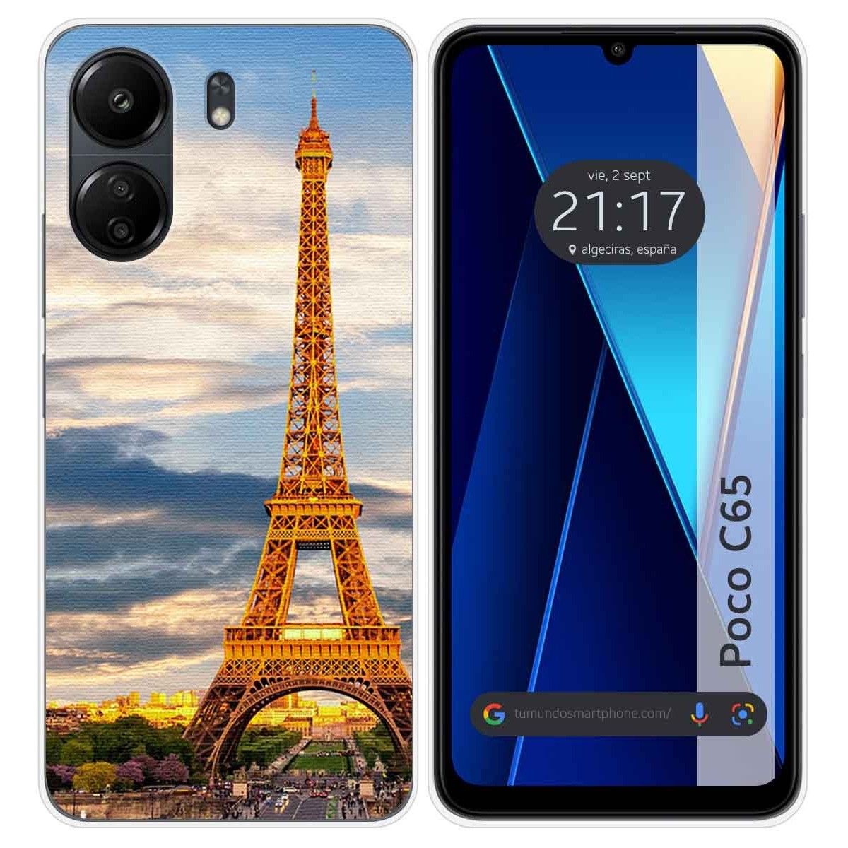 Funda Silicona para Xiaomi Poco C65 diseño Paris Dibujos