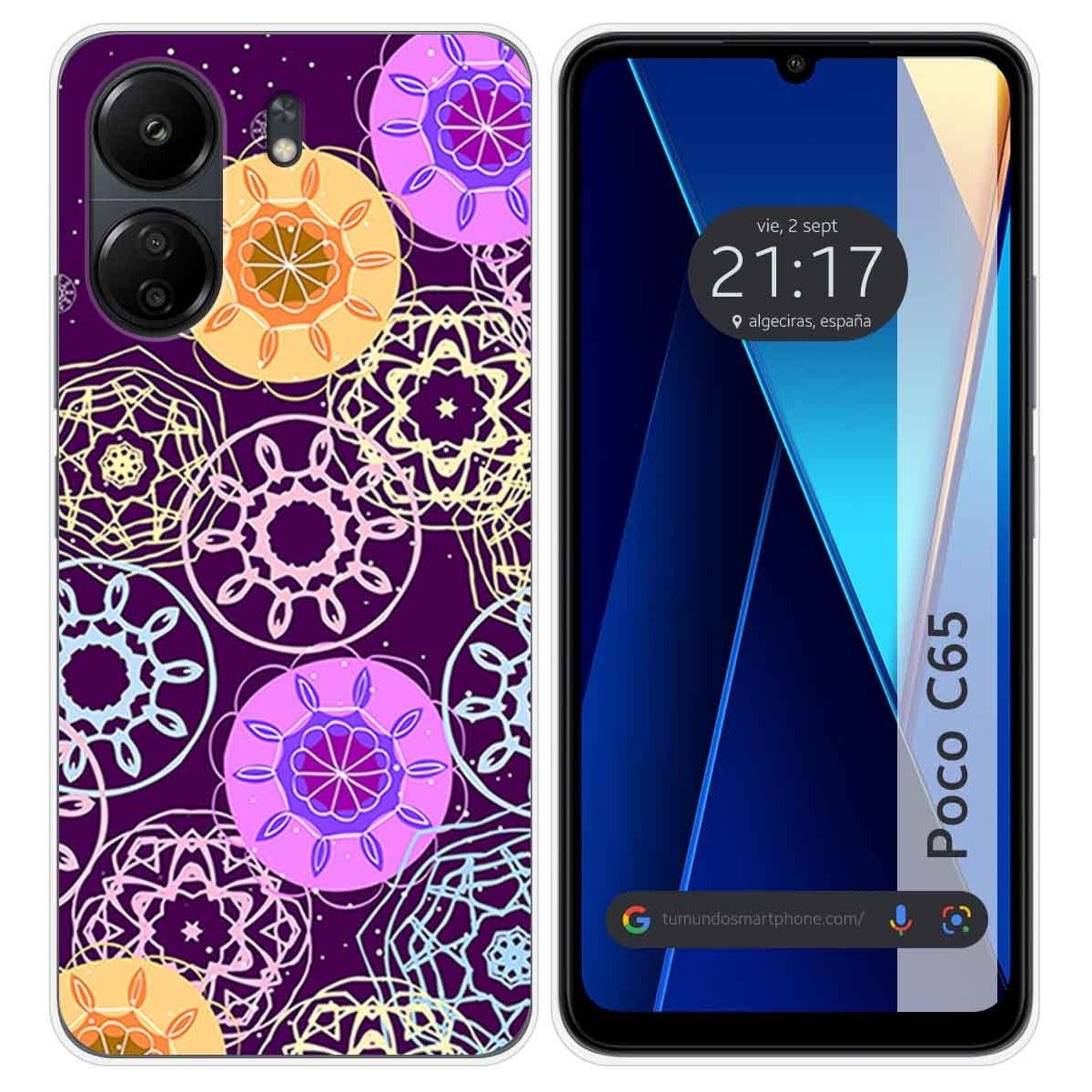 Funda Silicona para Xiaomi Poco C65 diseño Radial Dibujos