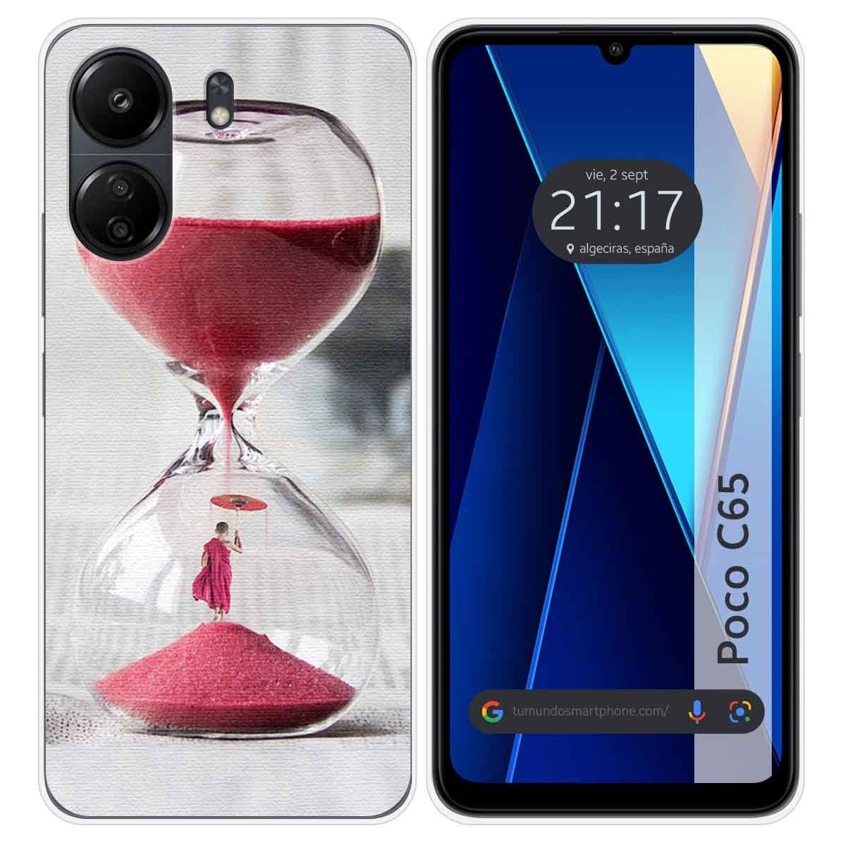 Funda Silicona para Xiaomi Poco C65 diseño Reloj Dibujos