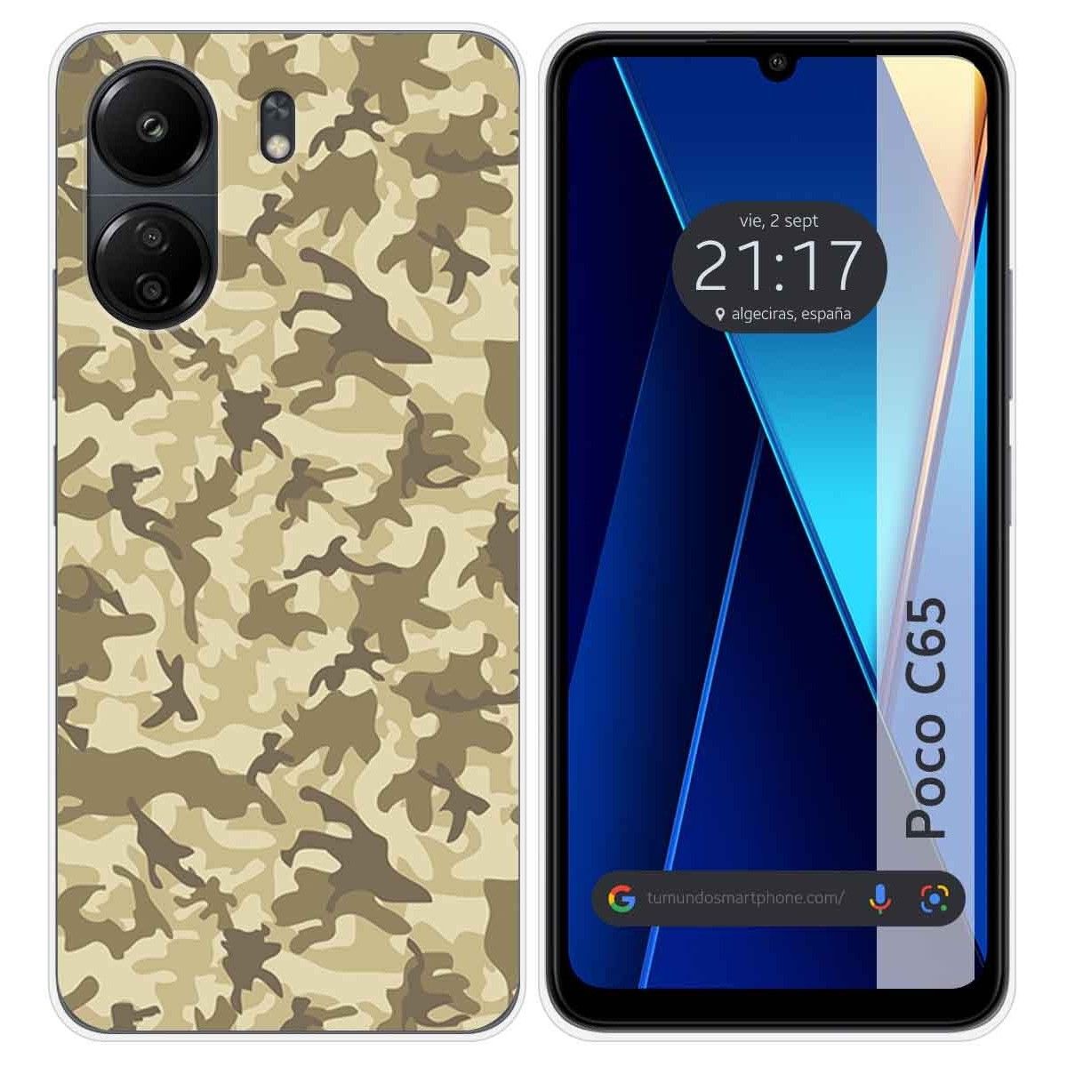 Funda Silicona para Xiaomi Poco C65 diseño Sand Camuflaje Dibujos