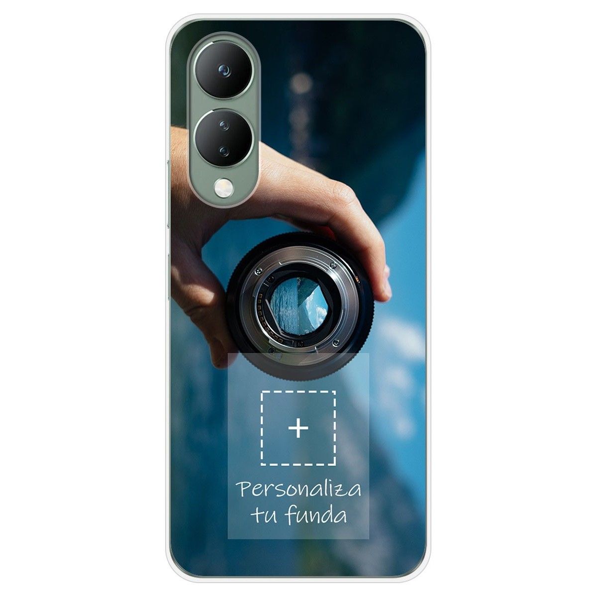 Personaliza tu Funda Silicona Gel Tpu Transparente con tu Fotografia para Vivo Y17s Dibujo Personalizada