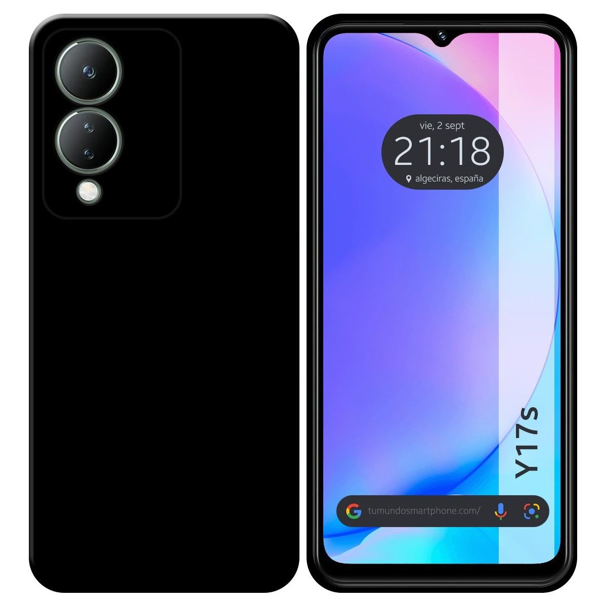 Funda Silicona Gel TPU Negra para Vivo Y17s