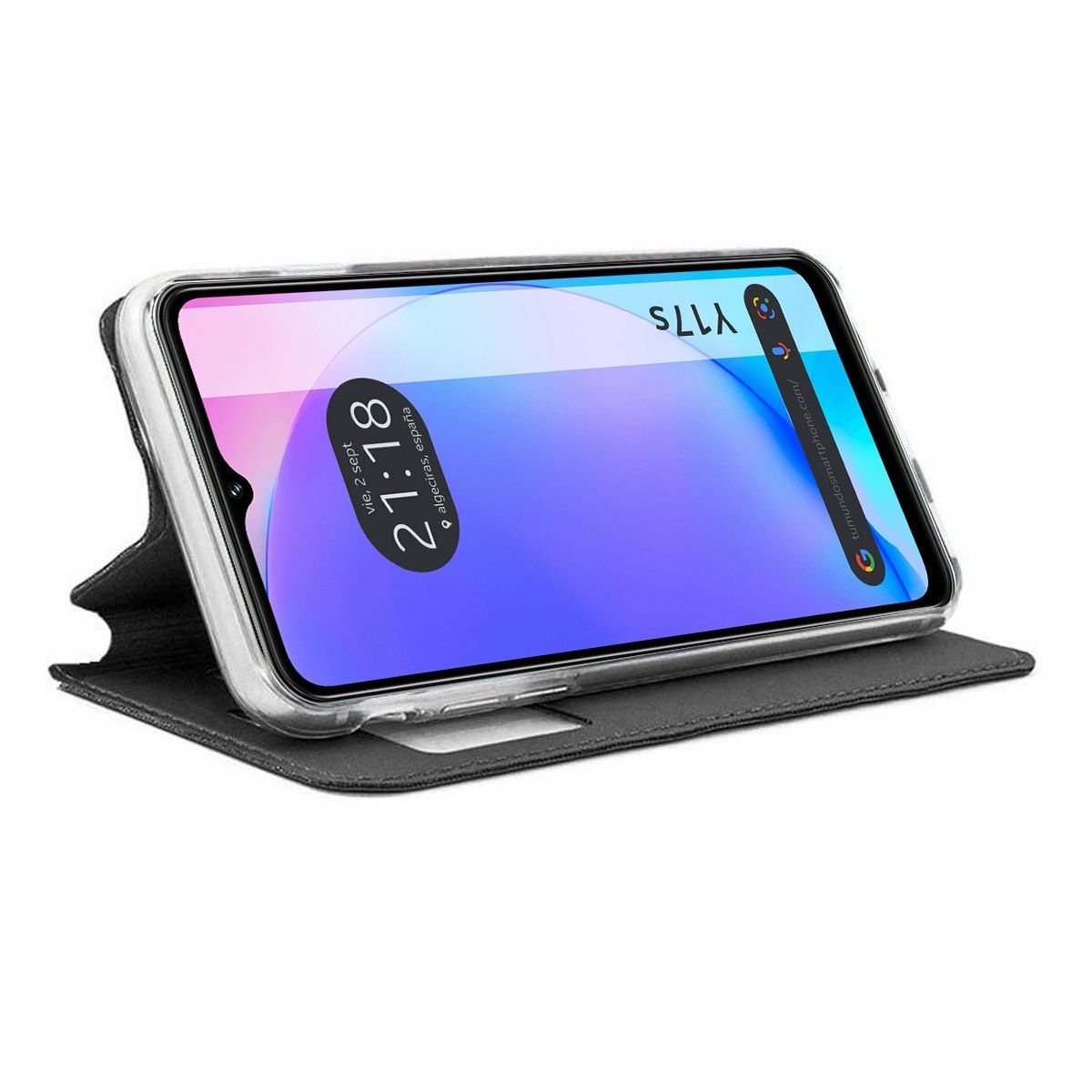 Funda Libro Soporte con Ventana para Vivo Y17s color Negra
