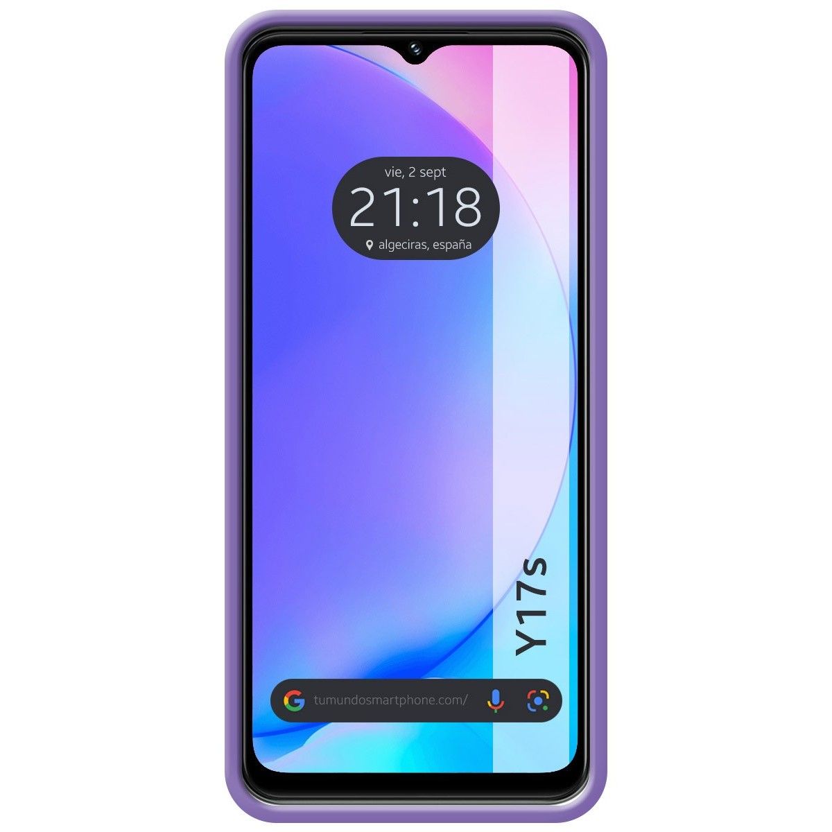 Funda Silicona Líquida Ultra Suave para Vivo Y17s color Morada