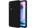 Funda Silicona Líquida Ultra Suave para Vivo Y17s color Negra