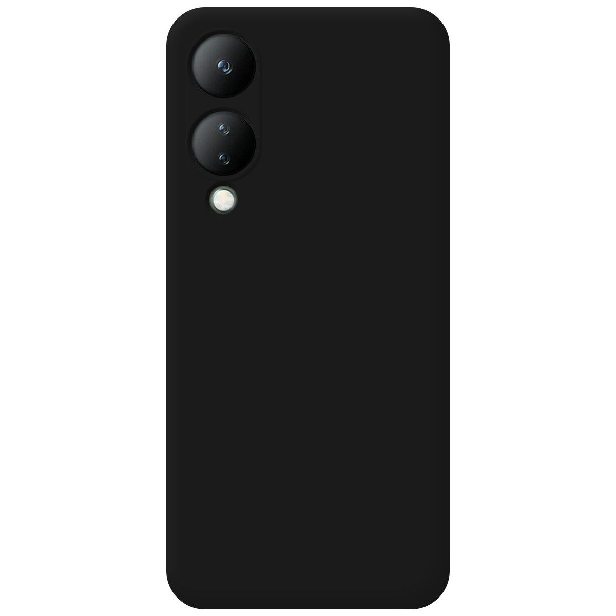 Funda Silicona Líquida Ultra Suave para Vivo Y17s color Negra