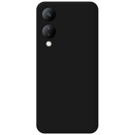Funda Silicona Líquida Ultra Suave para Vivo Y17s color Negra