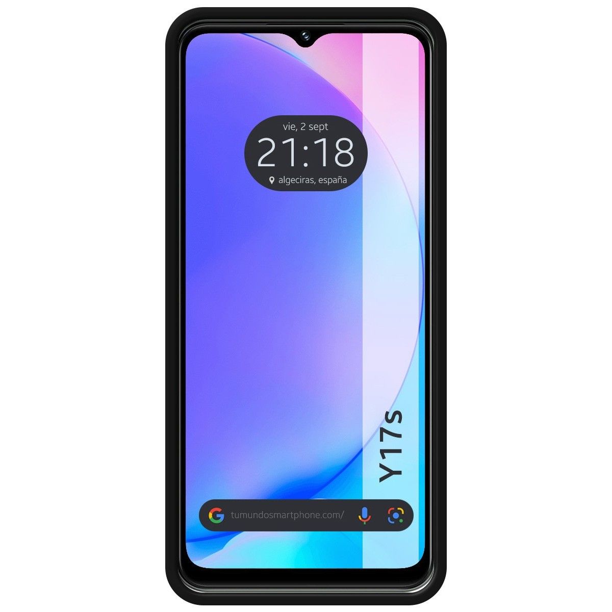 Funda Silicona Líquida Ultra Suave para Vivo Y17s color Negra