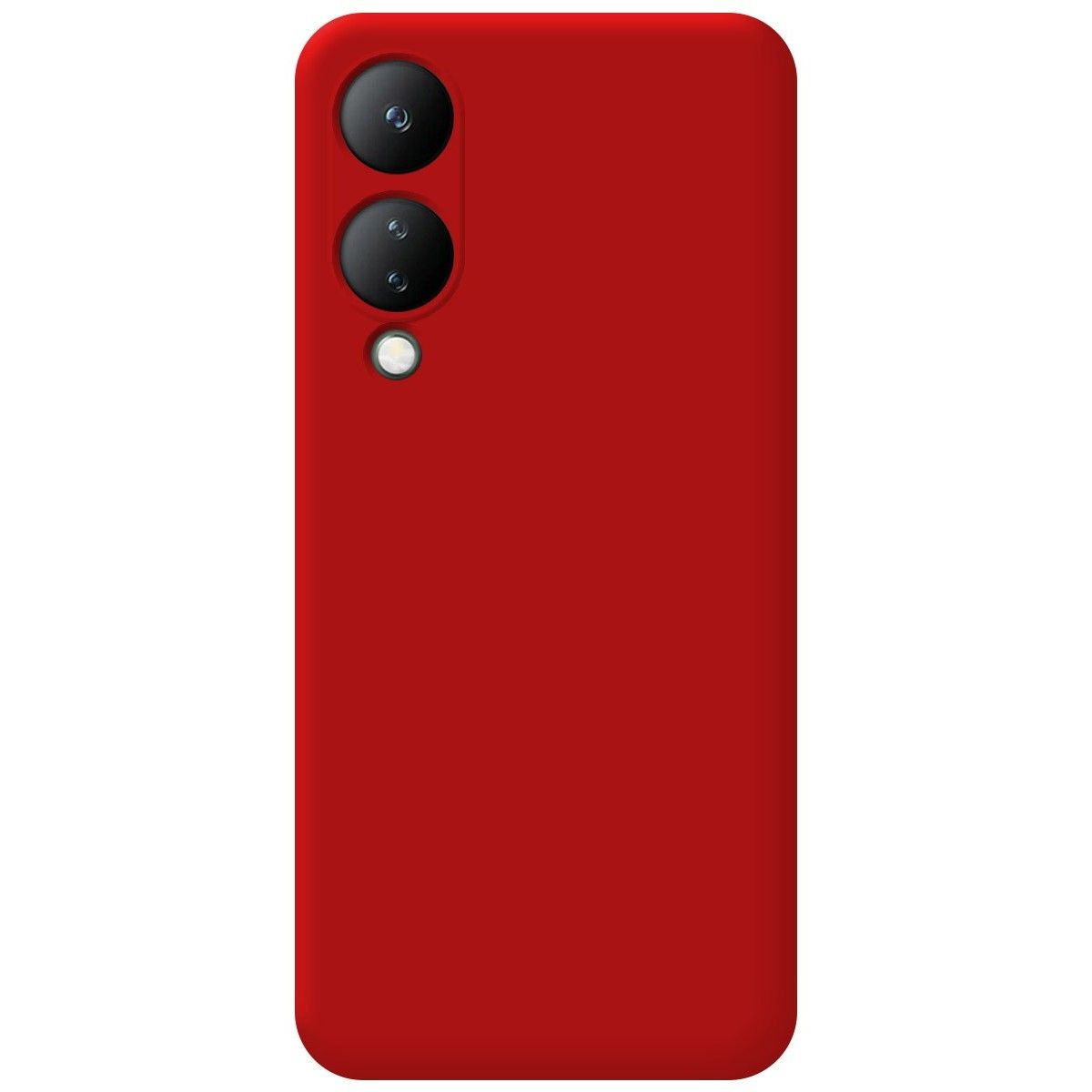 Funda Silicona Líquida Ultra Suave para Vivo Y17s color Roja