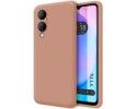 Funda Silicona Líquida Ultra Suave para Vivo Y17s color Rosa