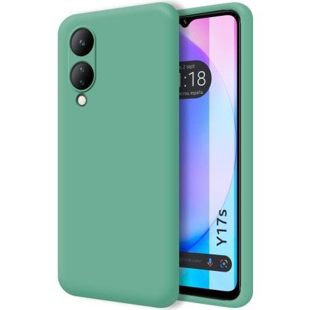 Funda Silicona Líquida Ultra Suave para Vivo Y17s color Verde