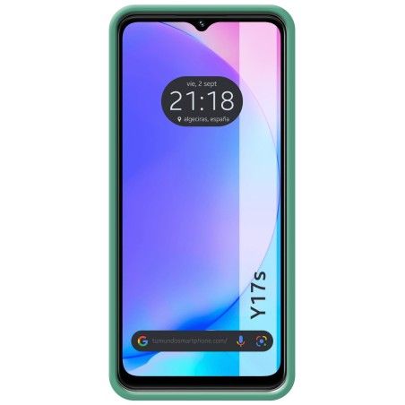 Funda Silicona Líquida Ultra Suave para Vivo Y17s color Verde