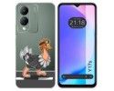 Funda Silicona Transparente para Vivo Y17s diseño Avestruz Dibujos